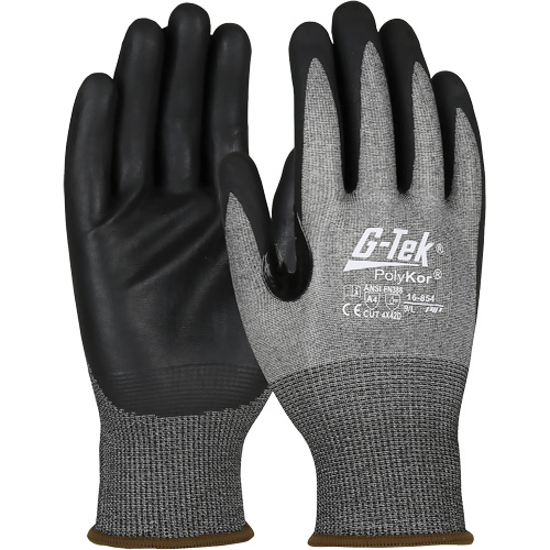 Gants r&eacute;sistant &agrave; la coupe G-Tek avec capacit&eacute; pour &eacute;cran tactile, 2T-Grand, Calibre 18, Rev&ecirc;tement Mousse de nitrile, ASTM ANSI niveau A4/EN 388 niveau D Air Extreme Inc.