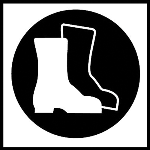 Right to Know Pictogram Labels -Boots, Vinyl, Sheet, 5/8" L x 3/4" W Air Extreme Inc.