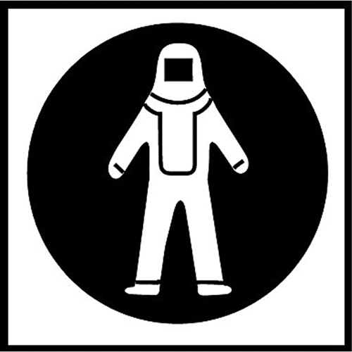 Right to Know Pictogram Labels - Full Protection Suit, Vinyl, Sheet, 5/8" L x 3/4" W Air Extreme Inc.
