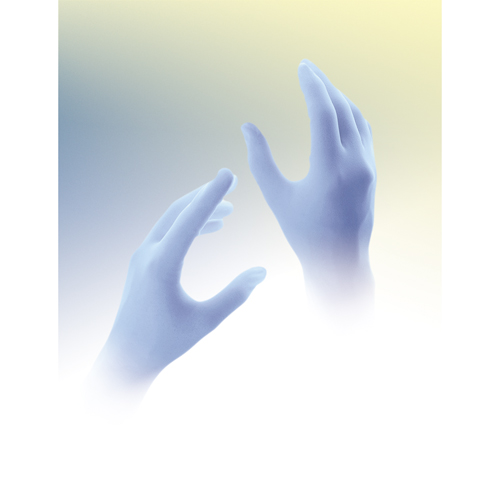 Gants jetables Qualatrile, Grand, Nitrile, 5 mils, Poudr&eacute;s, Bleu Air Extreme Inc.
