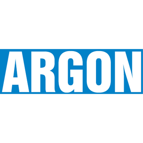 "Argon" Pipe Markers, Self-Adhesive, 2-1/2" H x 12" W, White on Blue Air Extreme Inc.