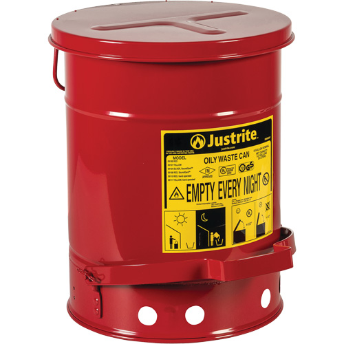 Contenants pour d&eacute;chets huileux, Homologu&eacute; FM/List&eacute; UL, 6 gal. US, Rouge Air Extreme Inc.