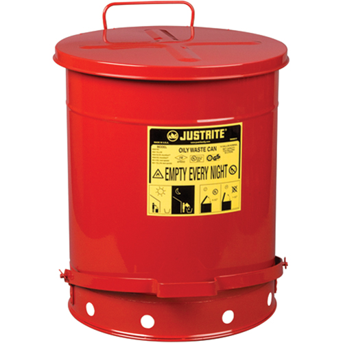 Oily Waste Cans, FM Approved/UL Listed, 14 US gal., Red Air Extreme Inc.