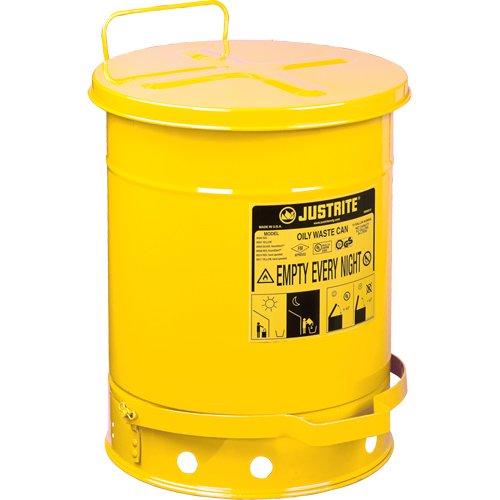 Contenants pour d&eacute;chets huileux, Homologu&eacute; FM/List&eacute; UL, 14 gal. US, Jaune Air Extreme Inc.