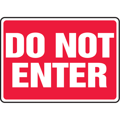 "Do Not Enter" Sign, 7" x 10", Vinyl, English Air Extreme Inc.