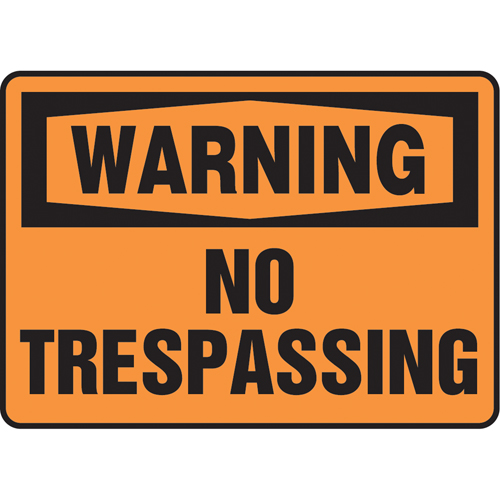 Enseigne  No Trespassing , 10" x 14", Vinyle, Anglais Air Extreme Inc.