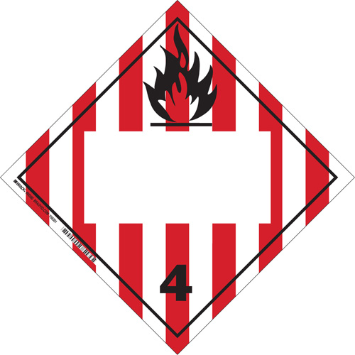 Plaque-&eacute;tiquette TMD pour solides inflammables, Vinyle adh&eacute;sif Air Extreme Inc.