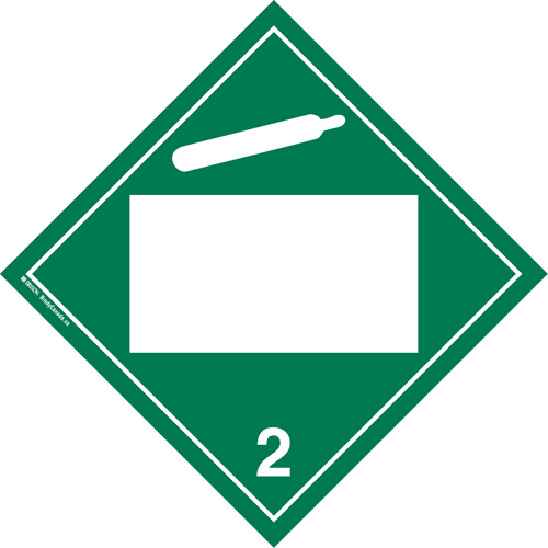Non-Toxic Gas TDG Placard, Plastic Air Extreme Inc.