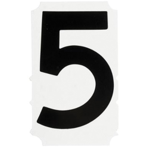 Quick-Align&reg; Individual Gothic Number and Letter Labels, 5, 4" H, Black Air Extreme Inc.