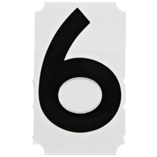 Quick-Align&reg; Individual Gothic Number and Letter Labels, 6, 4" H, Black Air Extreme Inc.