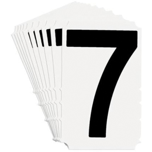 Quick-Align&reg; Individual Gothic Number & Letter Labels, 7, 4" H, Black on White Air Extreme Inc.