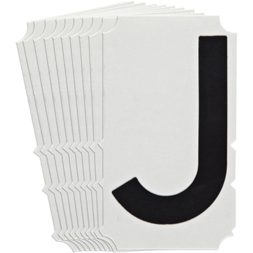&eacute;tiquettes de lettres et chiffres gothiques individuels Quick-Align, J, 4" h, Noir Air Extreme Inc.