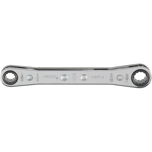 Double Box Ratcheting Wrench, 12 Point, 1/4" x 5/16", Polished Finish Air Extreme Inc.