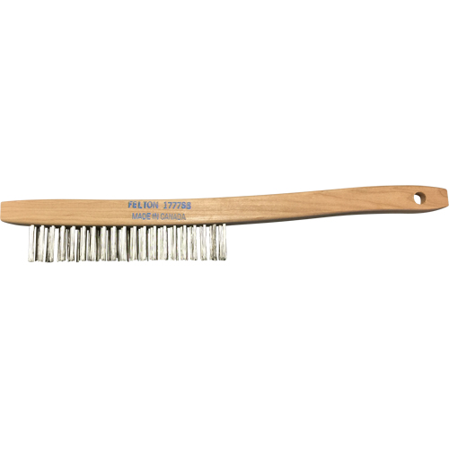 Brosses de nettoyage &agrave; manche recourb&eacute;, Acier inoxydable, 3 x 19 rangs de fils, Longueur 14" Air Extreme Inc.