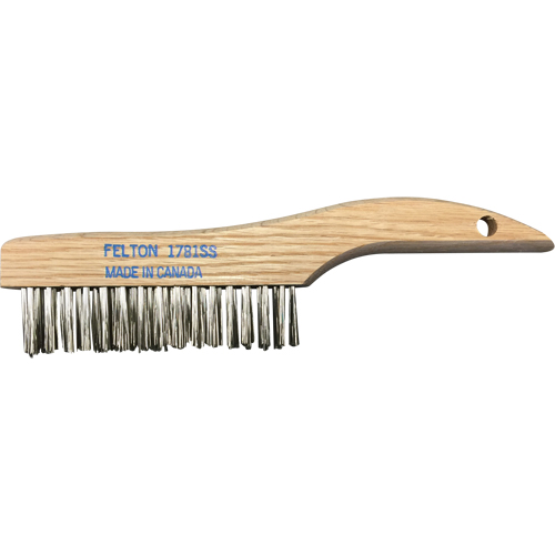 Shoe Handle Scratch Brushes, Stainless Steel, 4 x 16 Wire Rows, 10" Long Air Extreme Inc.