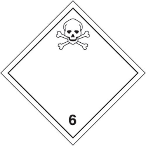 TDG Shipping Labels, Class 6.1, Toxic Substances, Paper Air Extreme Inc.