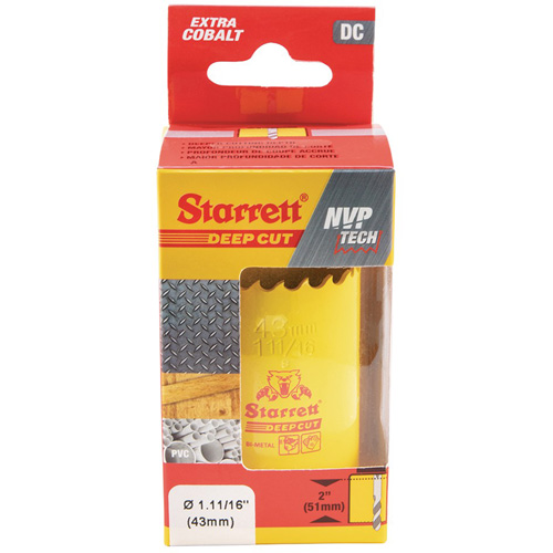 Scie &agrave; cloche bim&eacute;tal 1-11/1, 1-11/16", Profondeur de la coupe 2", Bim&eacute;tal Air Extreme Inc.