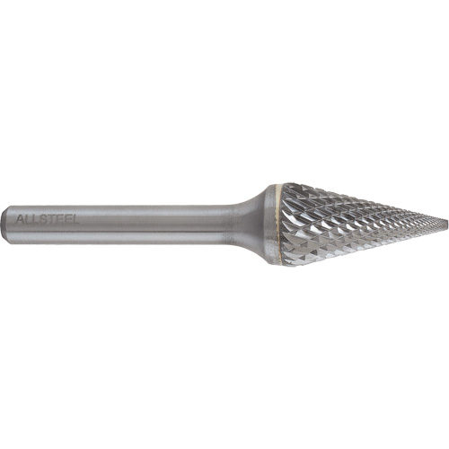 AllSteel Conical Shape Carbide Burr, SM-5, 1/2" Dia., 1/4" Shank, 7/8" Depth of Cut Air Extreme Inc.