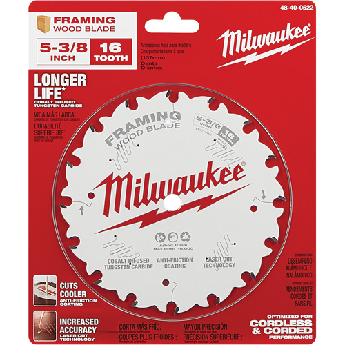 Framing Circular Saw Blade, 5-3/8", 16 Teeth, Wood Use Air Extreme Inc.