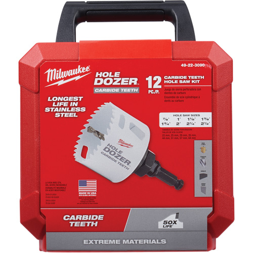 Trousse de scies-cloches Hole Dozer, 12 morceaux Air Extreme Inc.