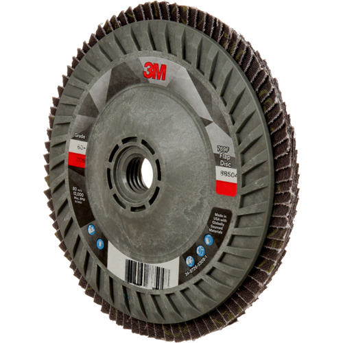 Disque &agrave; lamelles &agrave; changement rapide 769F, 5" x 5/8"-11, Type 27, Grain 60+, C&eacute;ramique Air Extreme Inc.