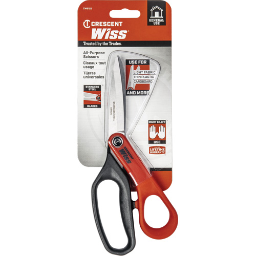 Cisaille tout usage en acier inoxydable pour ouvrier professionnel, 8-1/2", Poign&eacute;e Anneaux Air Extreme Inc.