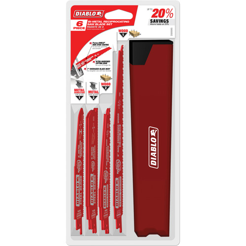 Ensemble de lames de scie alternative pour la coupe/d&eacute;molition du bois avec clous Air Extreme Inc.