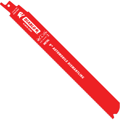 Reciprocating Blade for Auto Dismantling, Bi-Metal, 14-18 TPI, 9" L x 1" W Air Extreme Inc.