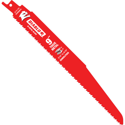 Reciprocating Blade for Thick Metal/Demolition, Bi-Metal, 8-10 TPI, 9" L Air Extreme Inc.
