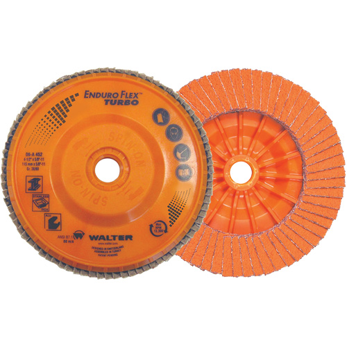 Disque &agrave; lamelles Enduro-Flex Turbo, 4-1/2" x 5/8"-11, Grain 36/60 Air Extreme Inc.