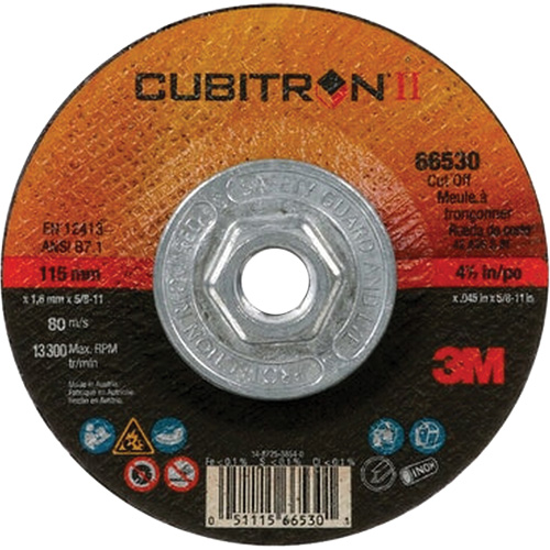 Cubitron II Cut-Off Wheel, 4-1/2" x 0.045", 5/8"-11 Arbor, Type 27, Ceramic Air Extreme Inc.