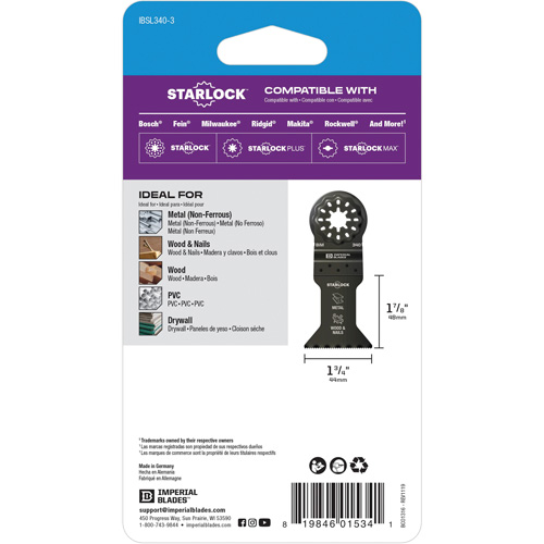 Starlock 1-3/4" Standard Metal Blade Air Extreme Inc.