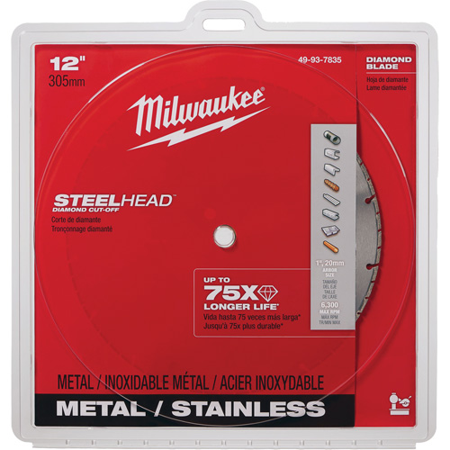 Steelhead Diamond Cut-Off Circular Saw Blade, 12", Metal Use Air Extreme Inc.