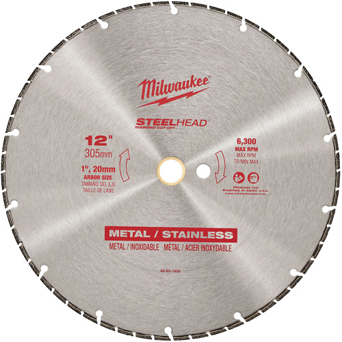 Steelhead Diamond Cut-Off Circular Saw Blade, 12", Metal Use Air Extreme Inc.