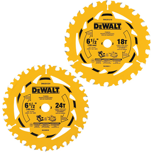 Circular Saw Blade Combo Pack, 6-1/2", 18/24 Teeth, Wood Use Air Extreme Inc.