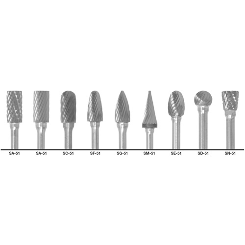 CLE-LINE 1855 Double Cut Carbide Burr Set, 9 Pieces Air Extreme Inc.