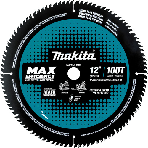 Max-Efficiency Blades Ideal For Cordless Mitre Saw, 12", 100 Teeth, Finishing Use Air Extreme Inc.