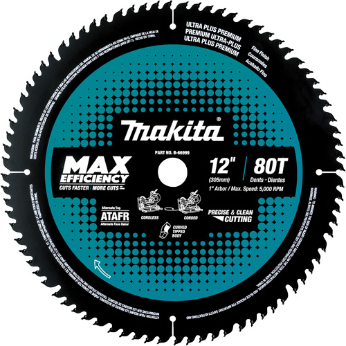 Carbide-Tipped Max Efficiency Miter Saw Blade, 12", 100 Teeth, Wood Use Air Extreme Inc.