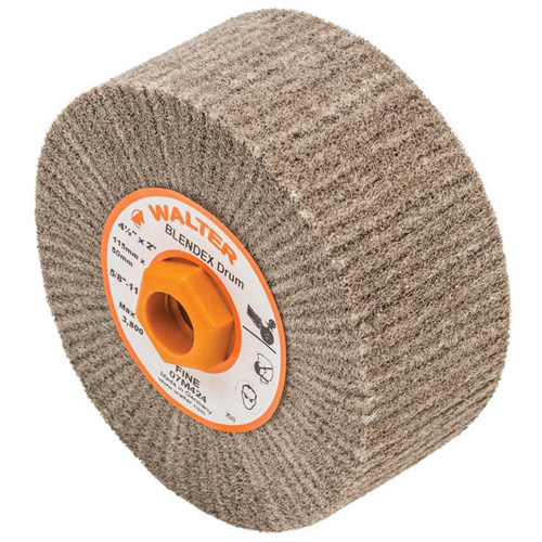 Blendex Surface Conditioning Drum, 4-1/2" Dia. x 2" W, 5/8"-11 Arbor, Fine Grit Air Extreme Inc.