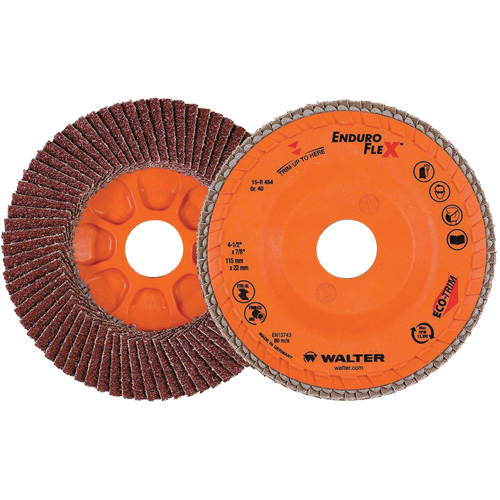 Disque &agrave; lamelles Enduro-Flex, 4-1/2" x 7/8", Type 27, Grain 40, Alumine de zirconium Air Extreme Inc.