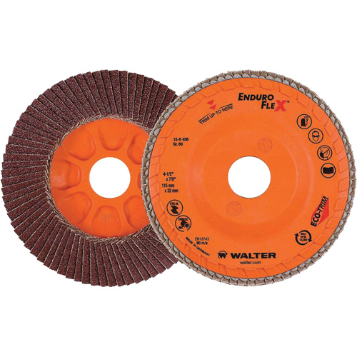 Disque &agrave; lamelles Enduro-Flex, 4-1/2" x 7/8", Type 27, Grain 60, Alumine de zirconium Air Extreme Inc.