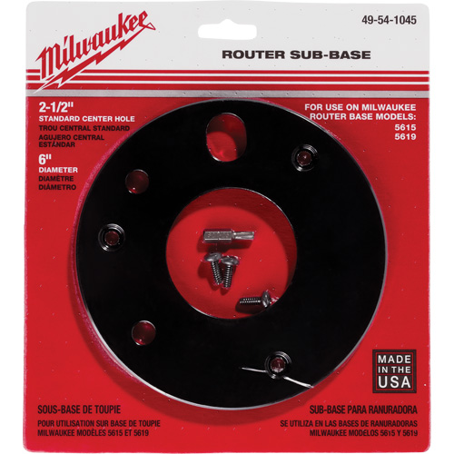 6" Diameter 2-1/2" Center Hole Sub-Base Air Extreme Inc.