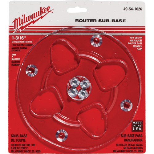 Clear 7" Diameter 1-3/16" Center Hole Sub-Base Air Extreme Inc.