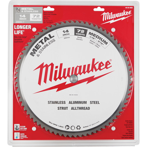Endurance&reg; Circular Saw Blade, 14", 72 Teeth, Metal Use Air Extreme Inc.