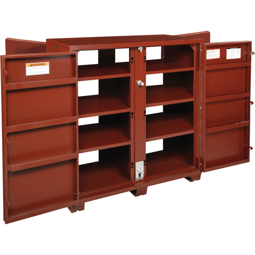 Jobsite Shelf Cabinet, Steel, 63.7 Cubic Feet, Red Air Extreme Inc.