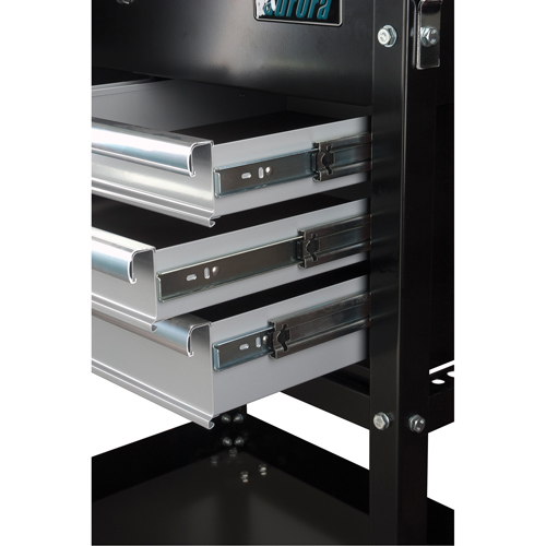 Chariot utilitaire, 4 tiroirs, 18" lo x 33" la x 39" h, Noir Air Extreme Inc.