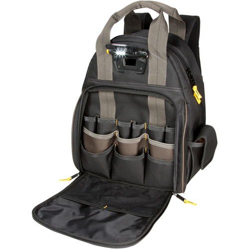 Techgear 53-Pocket Tool Backpack, 16" L x 13-1/4" W, Black, Polyester Air Extreme Inc.