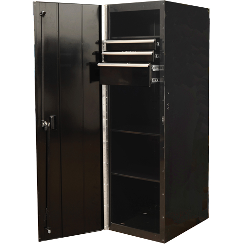RX Series Side Cabinet, 3 Drawers, 19" W x 25" D x 61" H, Black Air Extreme Inc.