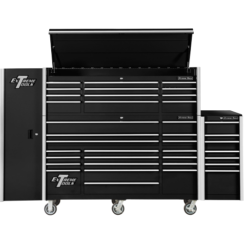 RX Series Side Cabinet, 3 Drawers, 19" W x 25" D x 61" H, Black Air Extreme Inc.