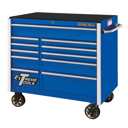 RX Series Rolling Tool Cabinet, 11 Drawers, 41-1/2" W x 25-1/2" D x 40-1/2" H, Blue Air Extreme Inc.